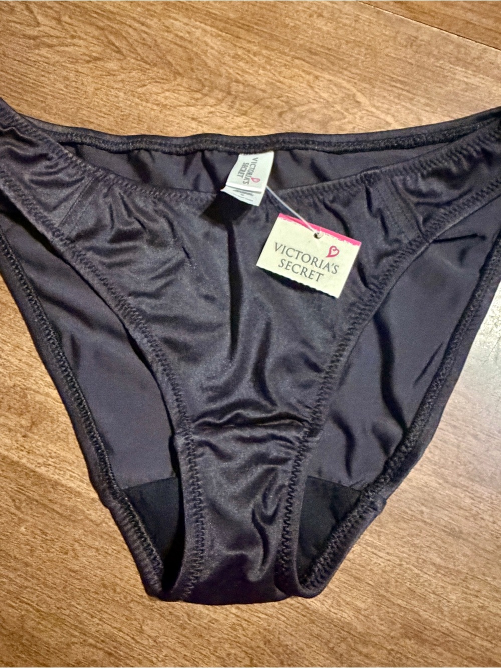 1996 Victoria's Secret Black Bikini Panties Medium Deadstock NWT Underwear